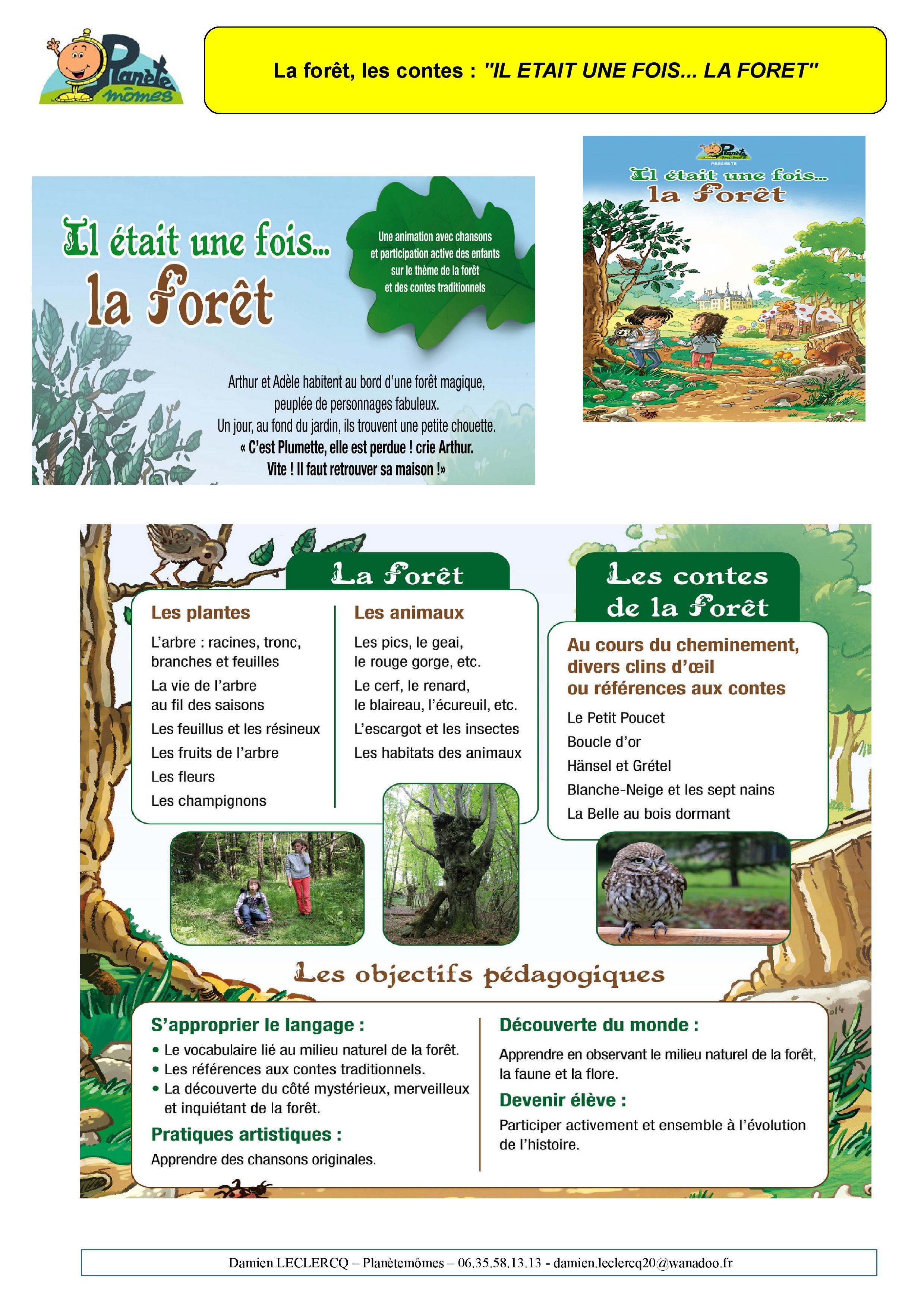 unefoislaforet « Spectacles pédagogiques et interactifs